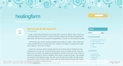 Desktop Screenshot of healingfarm.wordpress.com