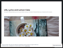 Tablet Screenshot of lifelyricslemoncake.wordpress.com