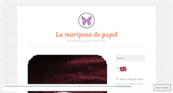 Desktop Screenshot of lamariposadepapel.wordpress.com