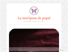 Tablet Screenshot of lamariposadepapel.wordpress.com