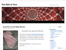 Tablet Screenshot of oneballofyarn.wordpress.com