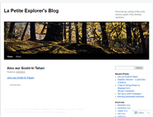 Tablet Screenshot of lapetiteexplorer.wordpress.com