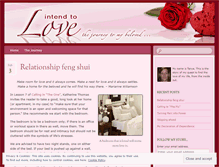 Tablet Screenshot of intendtolove.wordpress.com