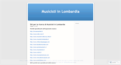 Desktop Screenshot of musicistilombardia.wordpress.com