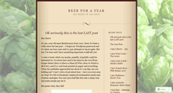 Desktop Screenshot of beerforayear.wordpress.com