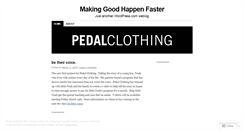 Desktop Screenshot of pedalclothing.wordpress.com