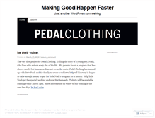 Tablet Screenshot of pedalclothing.wordpress.com