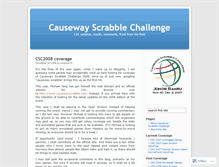 Tablet Screenshot of causewayscrabblechallenge.wordpress.com