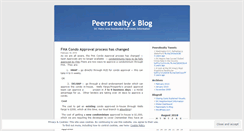 Desktop Screenshot of peersrealty.wordpress.com