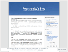 Tablet Screenshot of peersrealty.wordpress.com