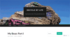 Desktop Screenshot of decyclemylife.wordpress.com