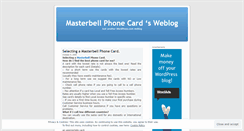 Desktop Screenshot of masterbell.wordpress.com