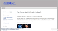 Desktop Screenshot of getgeekier.wordpress.com