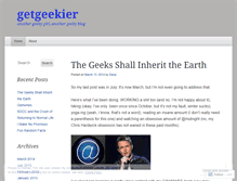 Tablet Screenshot of getgeekier.wordpress.com