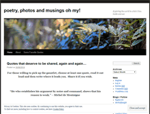 Tablet Screenshot of poetryphotosandmusingsohmy.wordpress.com