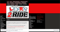 Desktop Screenshot of learn2ridemotorcycletraining.wordpress.com