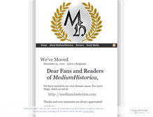 Tablet Screenshot of mediumhistorica.wordpress.com