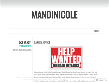 Tablet Screenshot of mandinicole.wordpress.com