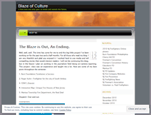 Tablet Screenshot of blazeofculture.wordpress.com