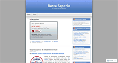 Desktop Screenshot of bastasaperlo.wordpress.com