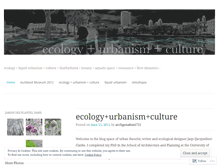 Tablet Screenshot of ecologyurbanismculture.wordpress.com