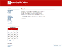 Tablet Screenshot of angelinwhite.wordpress.com