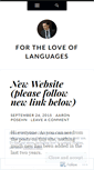 Mobile Screenshot of fortheloveoflanguages.wordpress.com