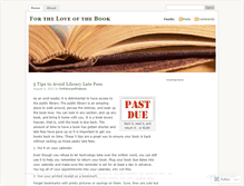 Tablet Screenshot of fortheloveofthebook.wordpress.com