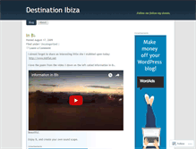 Tablet Screenshot of destinationibiza.wordpress.com