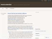 Tablet Screenshot of mexicodentist.wordpress.com