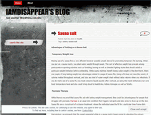 Tablet Screenshot of iamdisappear.wordpress.com