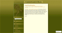 Desktop Screenshot of cassiopiadk.wordpress.com