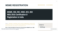 Desktop Screenshot of msmeregistrationindia.wordpress.com