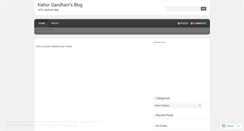 Desktop Screenshot of kishorgandham.wordpress.com