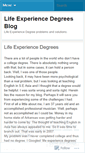 Mobile Screenshot of lifeexperiencedegreesnow.wordpress.com
