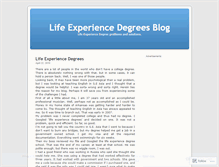 Tablet Screenshot of lifeexperiencedegreesnow.wordpress.com