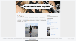 Desktop Screenshot of fashionleadsmylife.wordpress.com