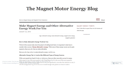 Desktop Screenshot of mymagnetmotorenergy.wordpress.com