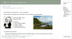 Desktop Screenshot of musicinvestigation.wordpress.com