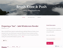 Tablet Screenshot of brushknee.wordpress.com