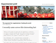 Tablet Screenshot of experimentallentil.wordpress.com