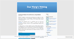 Desktop Screenshot of duowang.wordpress.com