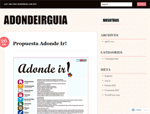 Tablet Screenshot of adondeirguia.wordpress.com