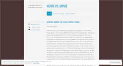 Desktop Screenshot of movievsmovie.wordpress.com