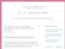 Tablet Screenshot of iheartteeth.wordpress.com