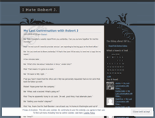 Tablet Screenshot of ihaterobertj.wordpress.com