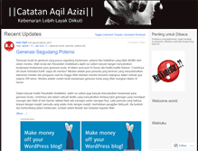 Tablet Screenshot of catatanaqilazizi.wordpress.com