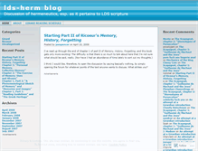 Tablet Screenshot of ldsherm.wordpress.com