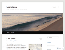 Tablet Screenshot of leerrijden.wordpress.com