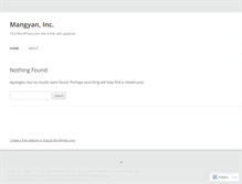 Tablet Screenshot of mangyaninc.wordpress.com